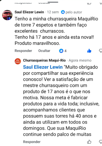 Depoimento de cliente